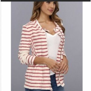 Free People - Red and White Striped Jacket - Size Medium
